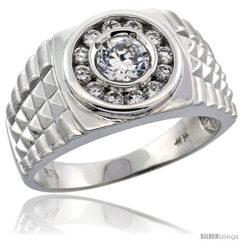 mens rolex ring in silver